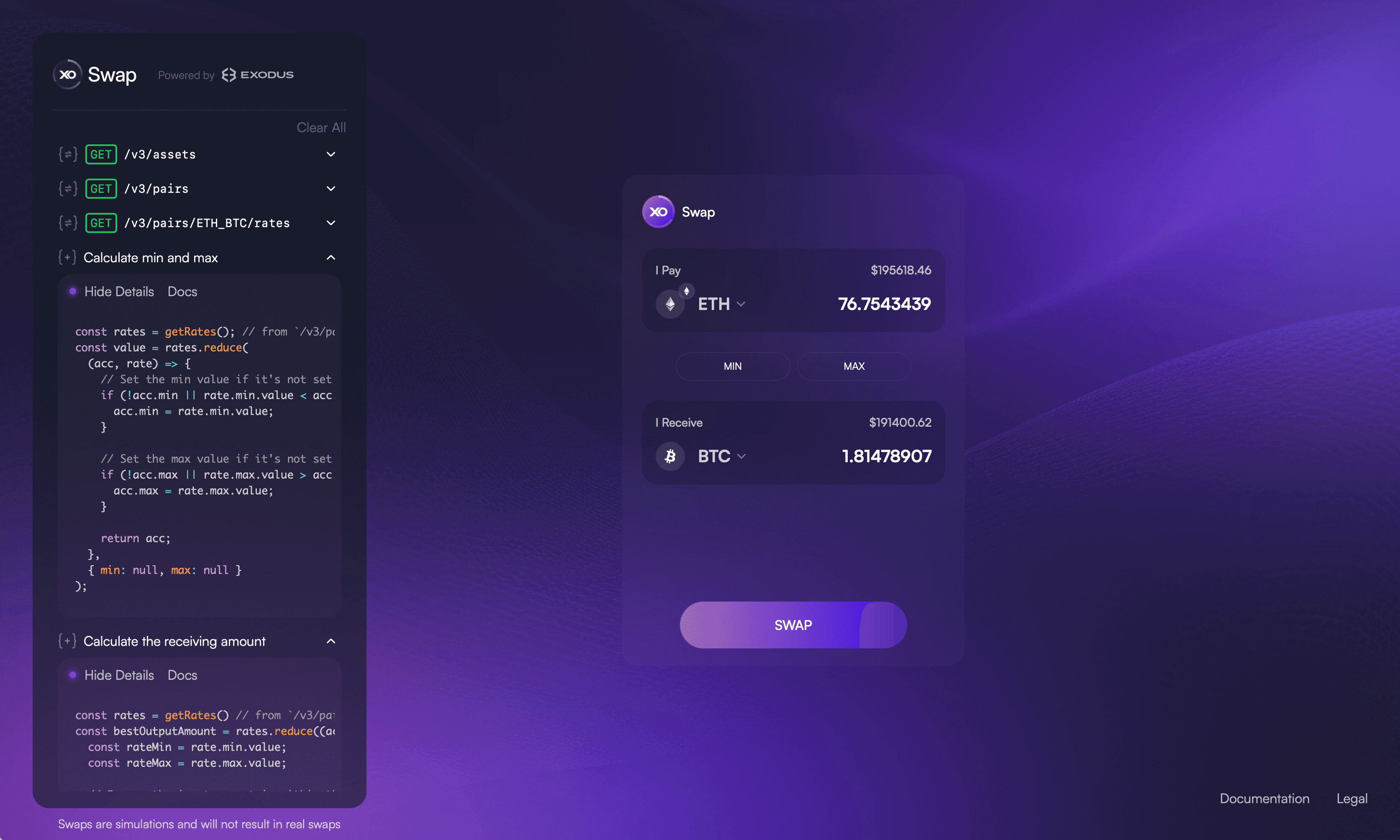 XO Swap Playground
